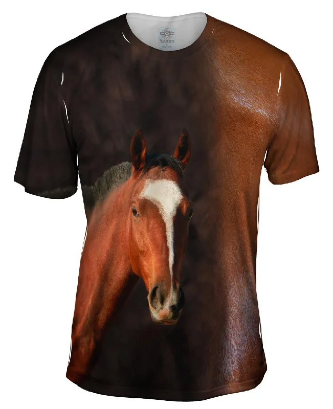 Christmas Graphic T-Shirt-Horse Half Skin