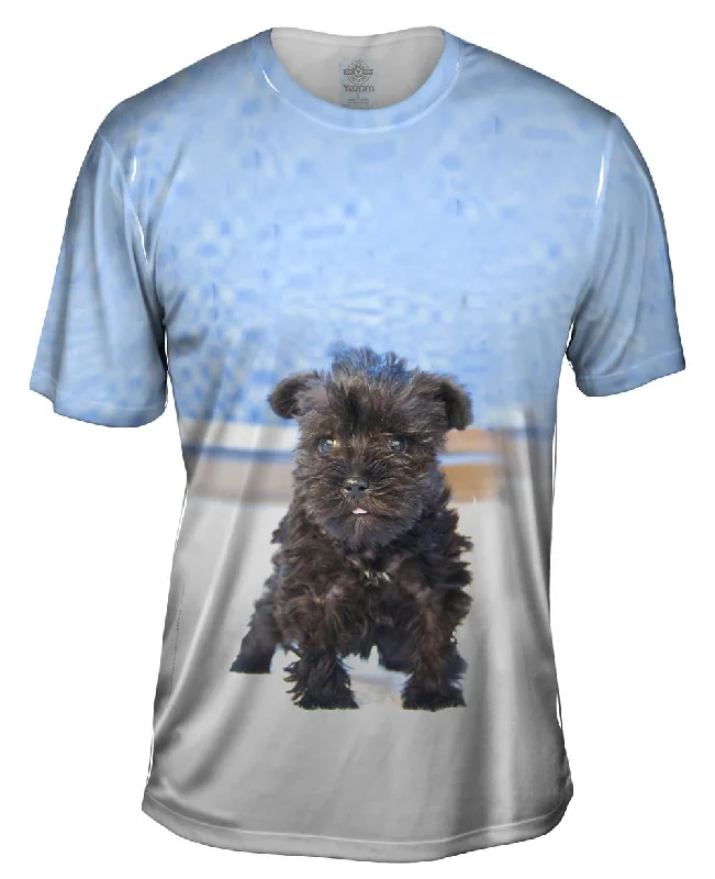 Inspirational T-Shirt-Quirky Schnauzer Poolside