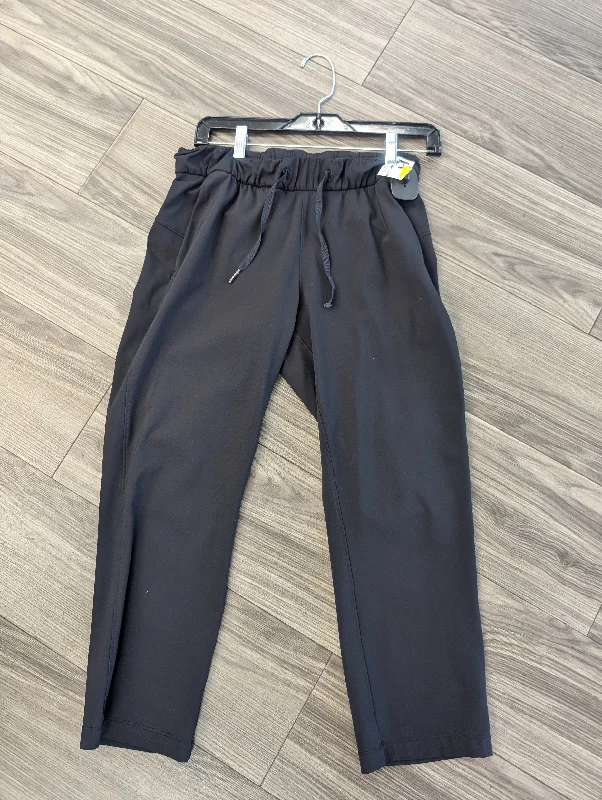 Wide Leg Trouser Pants-Athletic Pants By Lululemon In Black, Size: 4