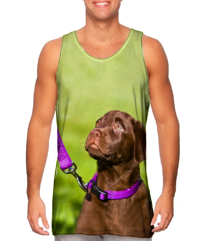 Athletic Running Tank-Obedient Chocolate Lab