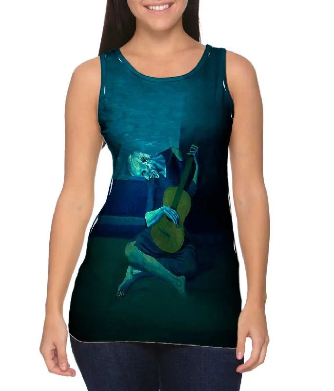 Racerback Tank Top-Pablo Picasso - "Old Guitarist" (1903)