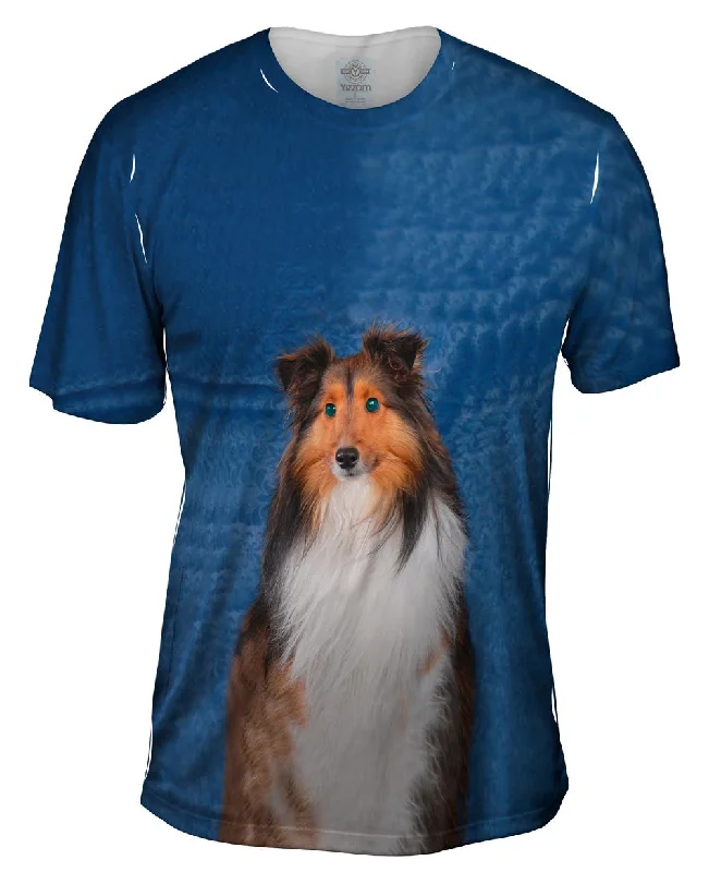 Retro Music T-Shirt-Sheltie With Green Eyes