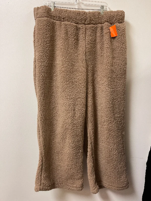 Comfortable Sleep Pants-Pants Lounge By New York And Co In Tan, Size: 2x