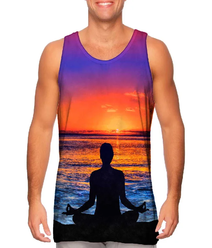 Stylish Sleeveless Tee-Meditation Haleiwa Hawaii Sunset