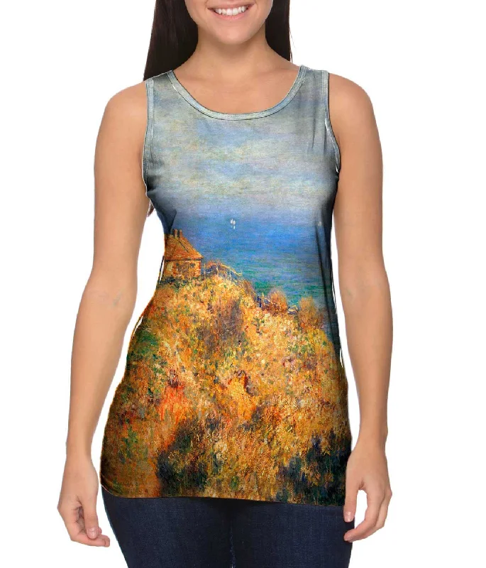 Basic Cotton Tank Top-Monet -"Fisherman House" (1882)