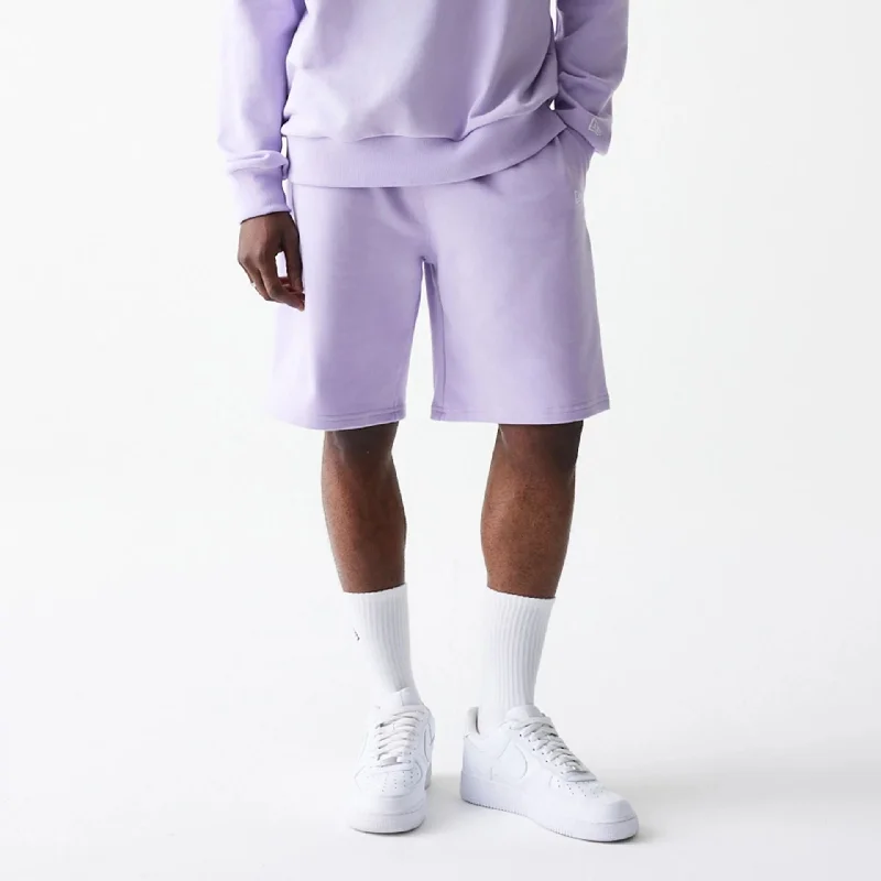 Quick Dry Swim Shorts-New Era Essential Pastel Purple Oversized Shorts