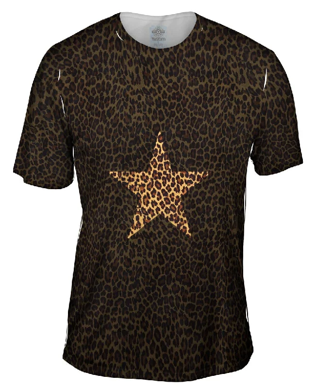 Retro Fashion T-Shirt-Star Cheetah Animal Skin