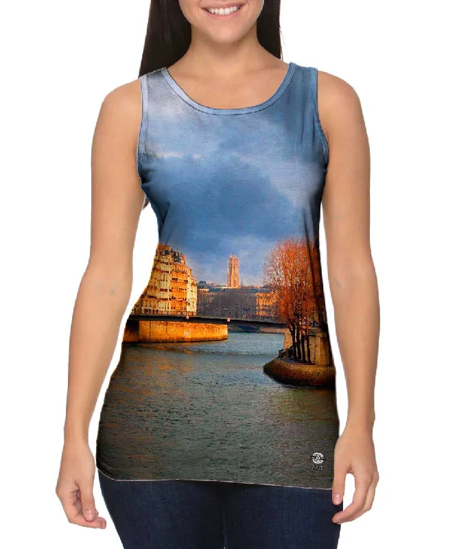 Sleeveless Workout Tee-Notre Dame Sundown View