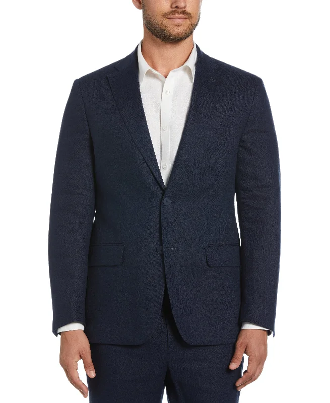 Customizable Jacket-100% Linen Single-Breasted Suit Jacket