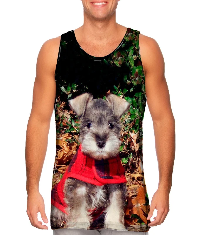 Customizable Tank Top-Miniature Schnauzer Puppy