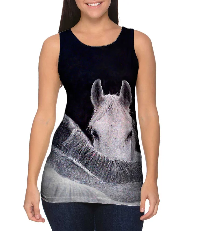 High-Neck Sleeveless Top-Mysterious Horse