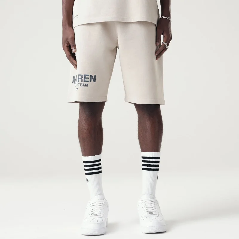 Printed Hawaiian Shorts-McLaren Racing Washed Pack Cream Oversized Shorts