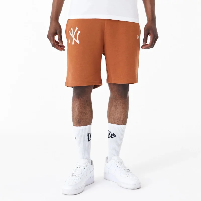 Trendy High-Rise Shorts-New York Yankees League Essential Brown Shorts