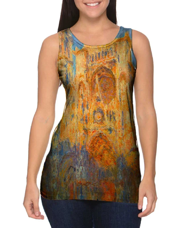 Comfortable Running Vest-Monet -"Rouen Cathedral Sunset" (1893)