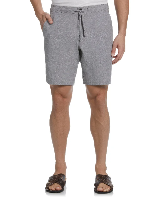 Sports Team Shorts-Linen Blend Cross Dye Short