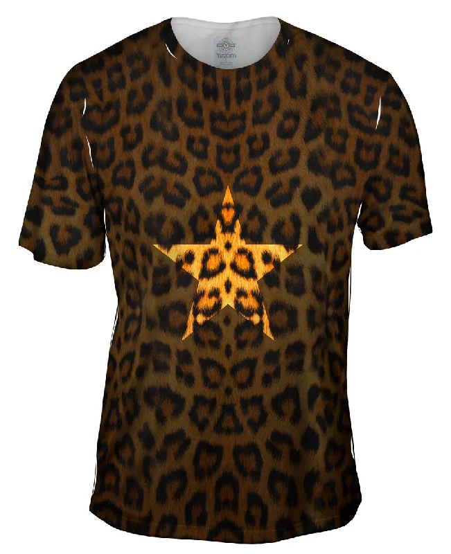 Starry Night T-Shirt-Star Leopard Animal Skin