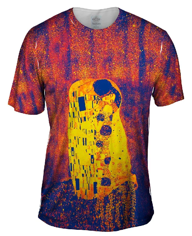 Patriotic T-Shirt-Pop Art Pop Art Klimt - "The Kiss Blue And Yellow" (1907)