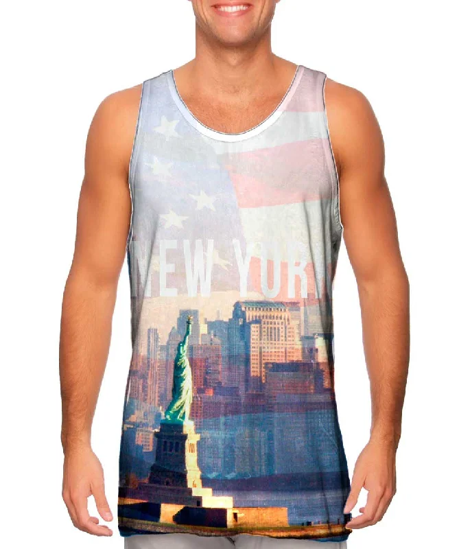 Lightweight Gym Tank-New York Pride Statue Of Liberty