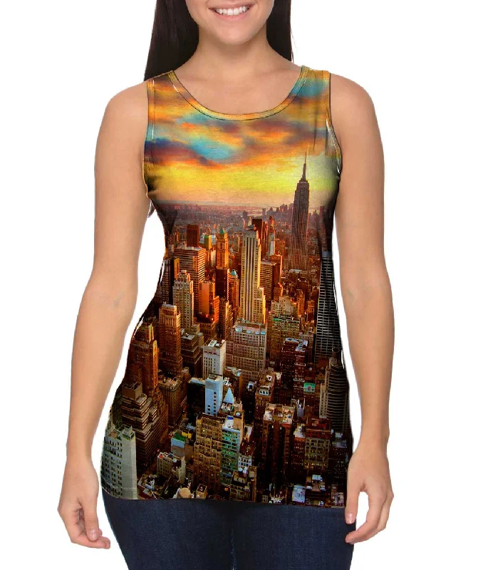 Summer Workout Tank-New York Sunset