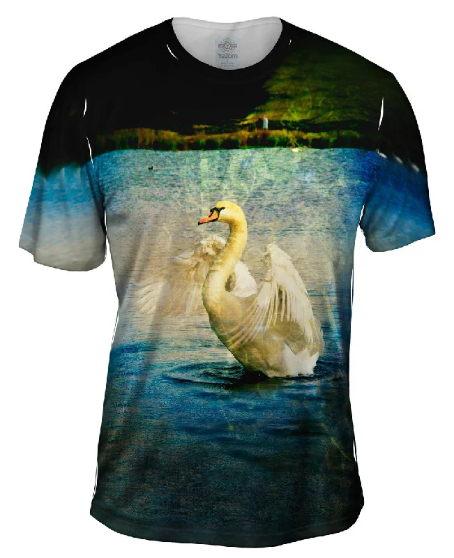 Minimalist Design T-Shirt-Pond Swan