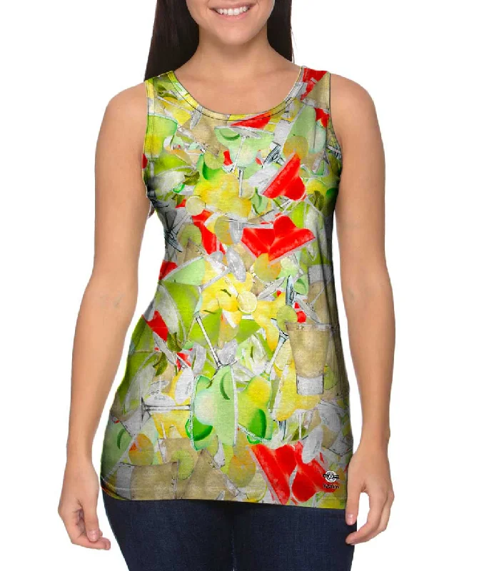 Stretchy Sports Vest-Margarita Sunset Time Jumbo