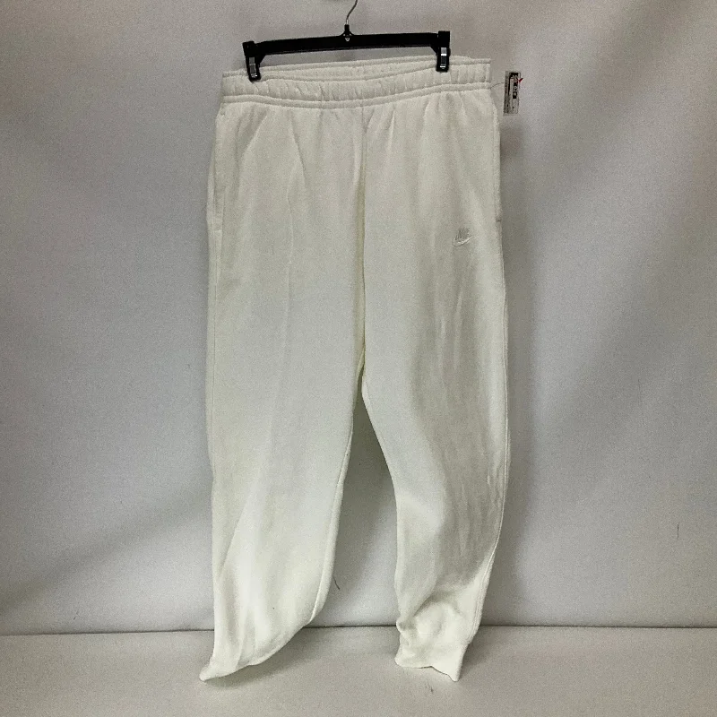 Casual Comfort Pants-Athletic Pants By Nike Apparel In White, Size: M