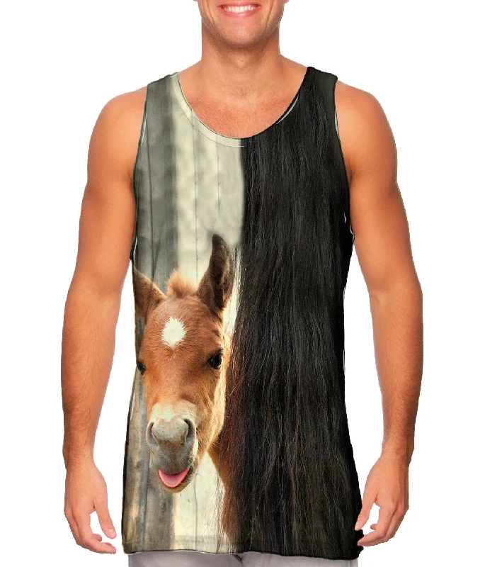 Relaxed Fit Tank-Peek A Boo Horse