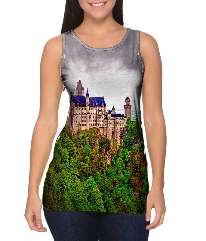 Sleeveless Workout Tee-Neuschwanstein Castle