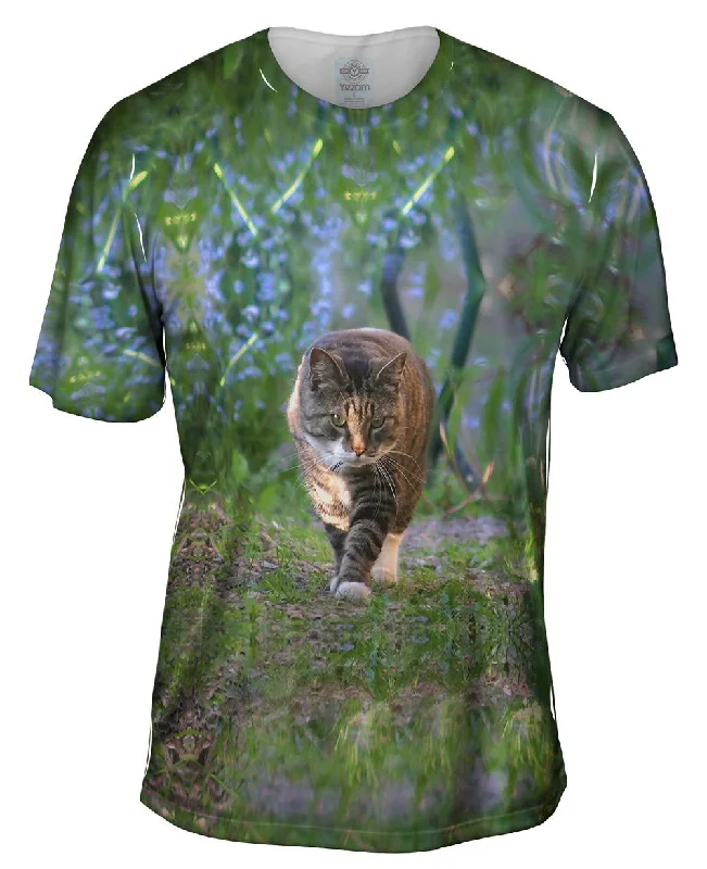 Minimalist Design T-Shirt-Kitty Cat On The  Prowl