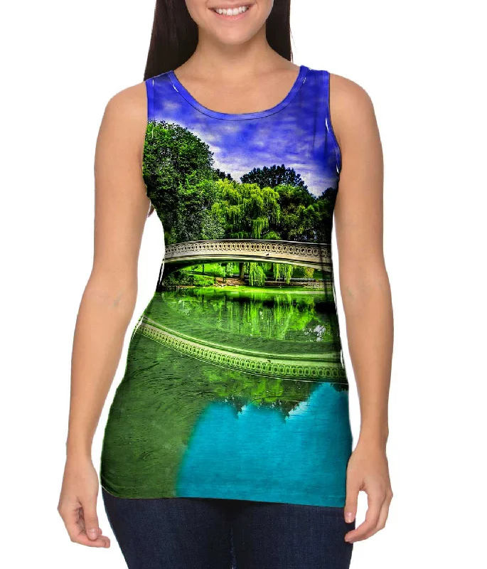 Trendy Crop Tank-NYC Bow Bridge