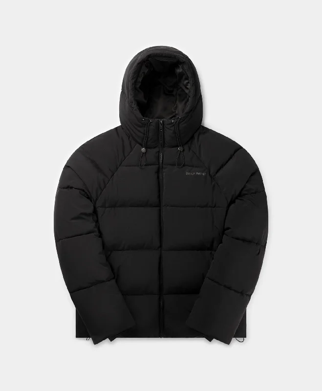 High-Tech Performance Jacket-Black Relaxed Puffer