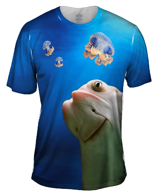 Retro Design T-Shirt-Stingray Jellyfish Underwater