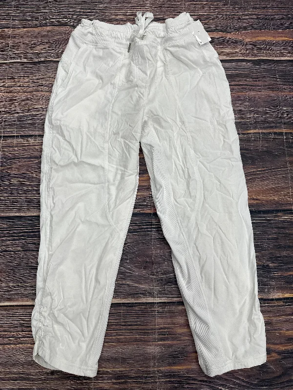 Comfortable Sweat Joggers-Athletic Pants By Lululemon In White, Size: 8