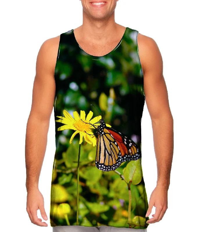 Eco-Friendly Sleeveless Top-Monarch Daisy Butterfly