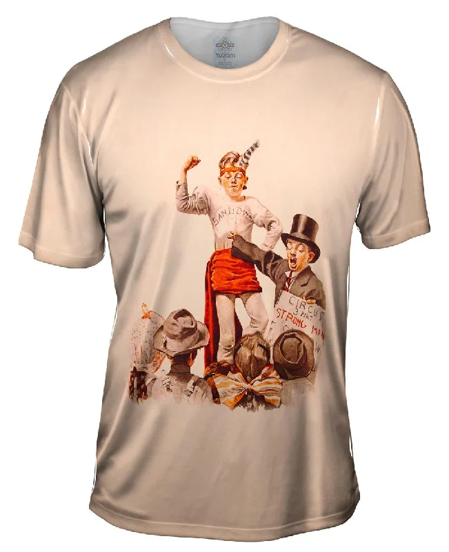 Custom Graphic T-Shirt-Norman Rockwell - "The Circus Barker" (1916)