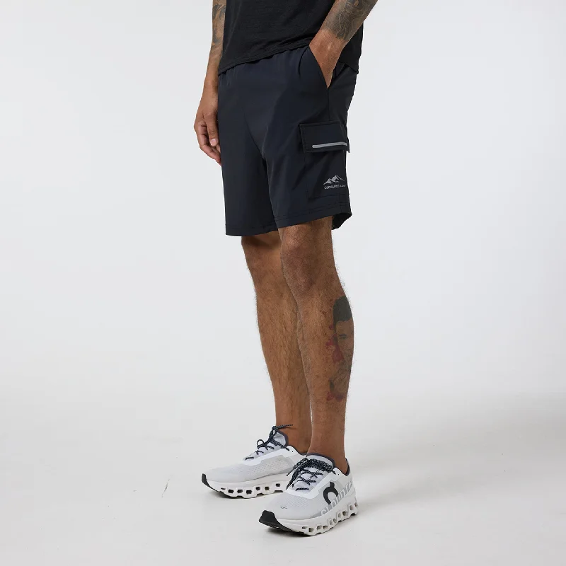 Relaxed Summer Shorts-Performance Cargo Short | Black