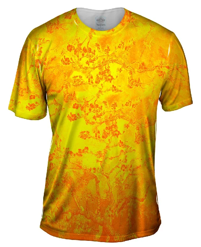 Artistic Expression T-Shirt-Pop Art - "Van Gogh Blossoming Yellow Orange" (1890)