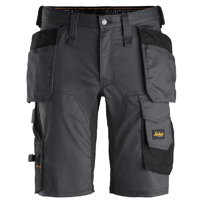 Comfortable Travel Shorts-Snickers 6141 AllroundWork Stretch Shorts Holster Pockets