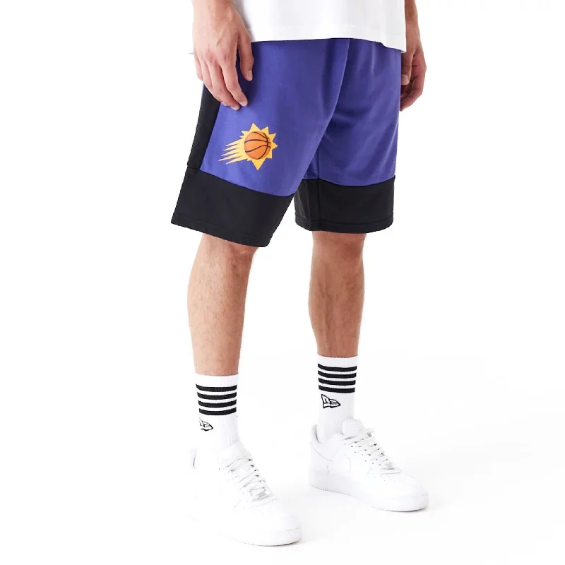 All-Season Shorts-Phoenix Suns NBA Colour Block Dark Purple Shorts