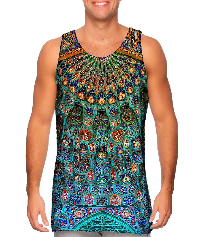 Loose Fit Tank Top-Moroccan Mosaic Tile