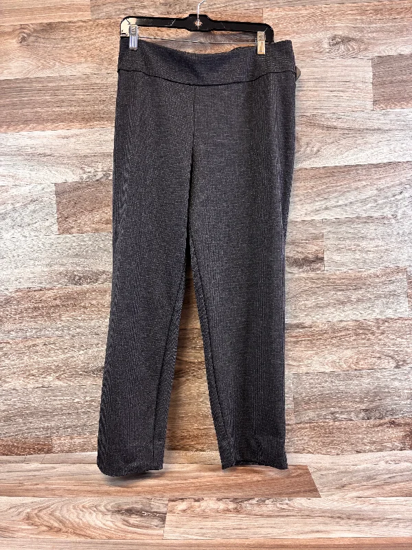 Trendy Leather Joggers-Pants Dress By Zac And Rachel In Black & Grey, Size: 2x