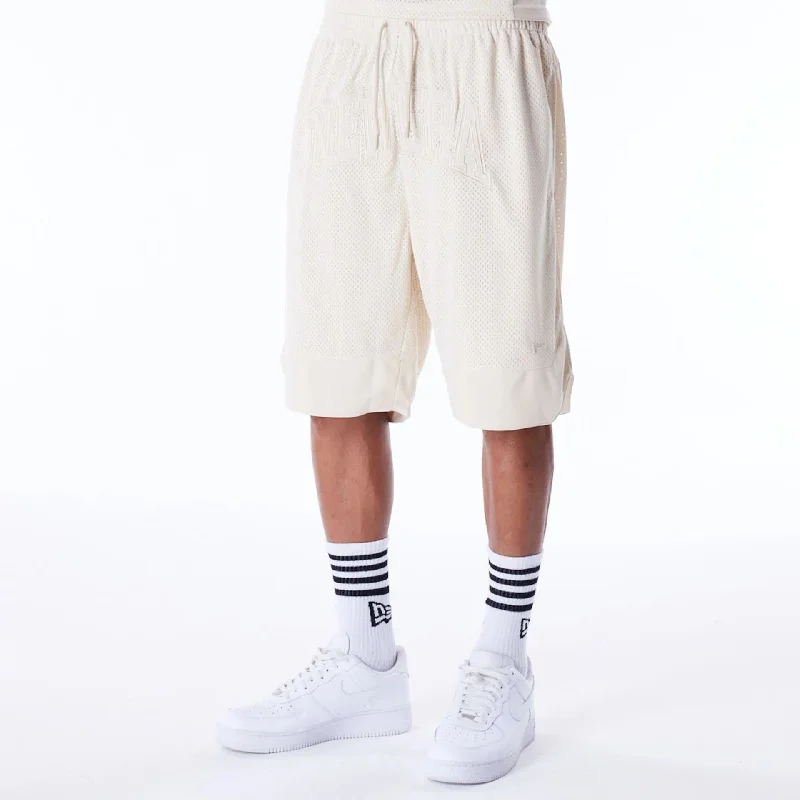 Comfortable Sweat Shorts-New Era Mesh Stone Oversized Shorts