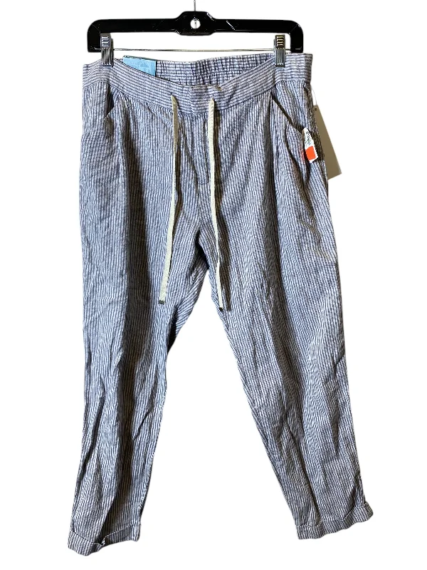 Comfortable Track Pants-Pants Linen By Old Navy In Blue & White, Size: 8