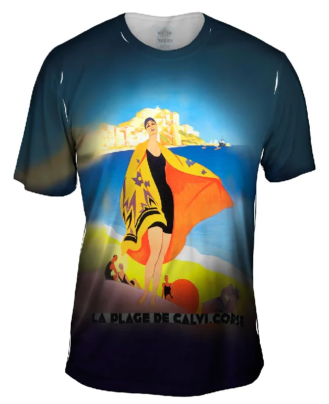 Urban Graphic T-Shirt-La Plage de Calvi.corse 019