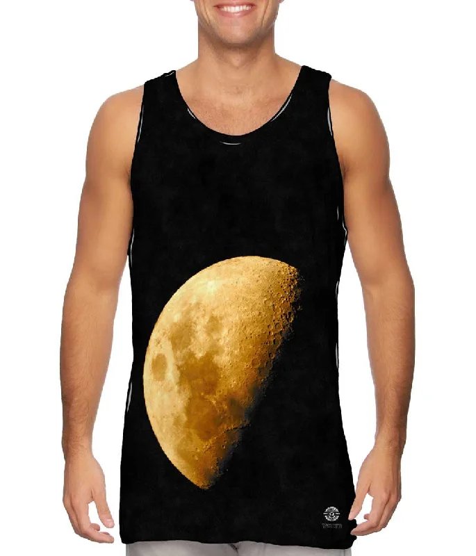 Performance Tank Top-Moon Craters Art