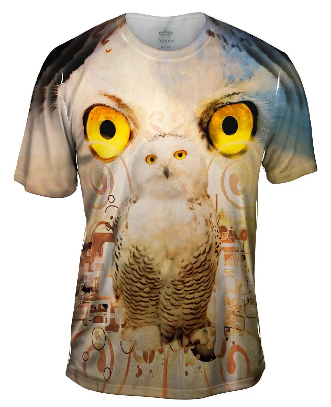 Animal Print T-Shirt-Snow Nebula Owl