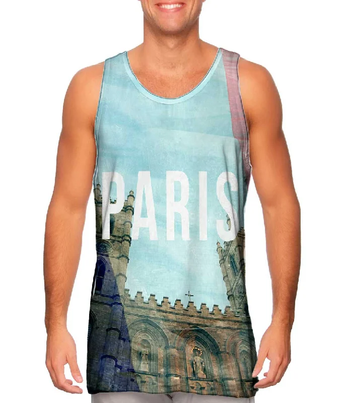 Sleeveless Hoodie Vest-Paris Pride Notre Dame Sunrise