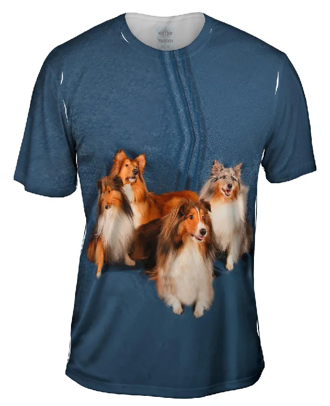 Trendy Print T-Shirt-Sheltie Photo Shoot