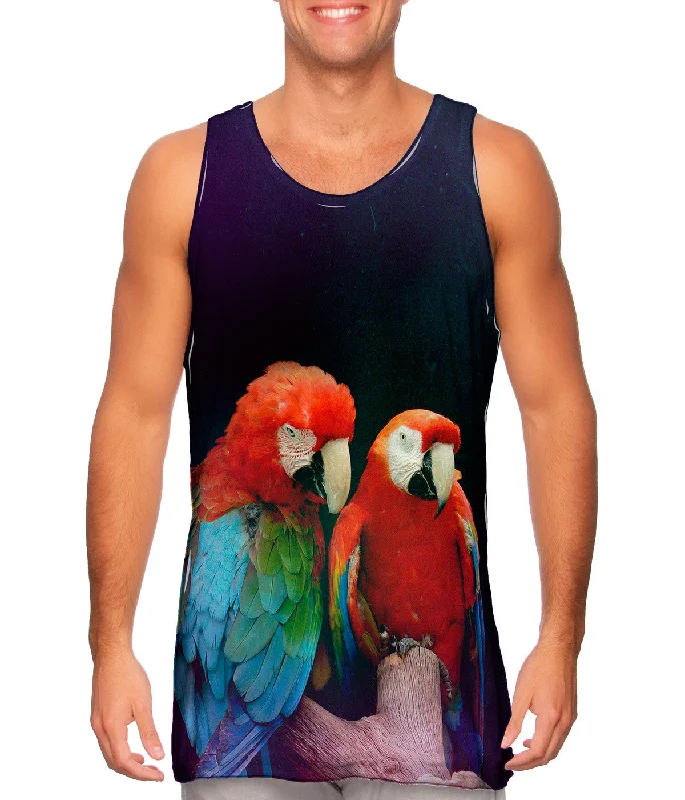 Premium Cotton Tank-Pair of Macaws