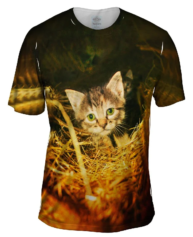 Graphic Tee Shirt-Straw Kitten